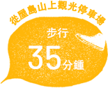 從屋島山上觀光停車場步行35分鍾